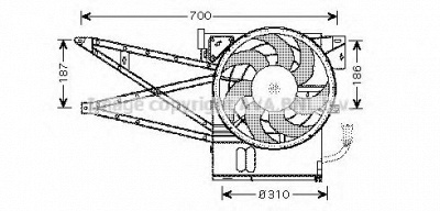 AVA QUALITY COOLING ol7515 -  Вентилятор, охлаждение двигателя